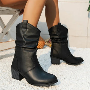 Bota de Cowboy Feminino Couro Legitimo