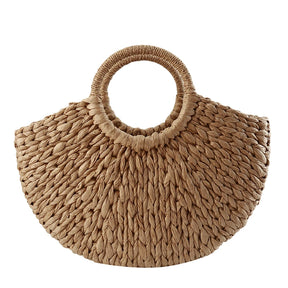 Bolsa de Palha Rattan - Feito a mão