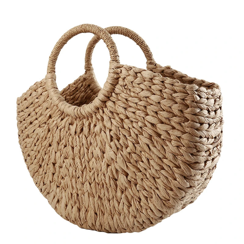 Bolsa de Palha Rattan - Feito a mão