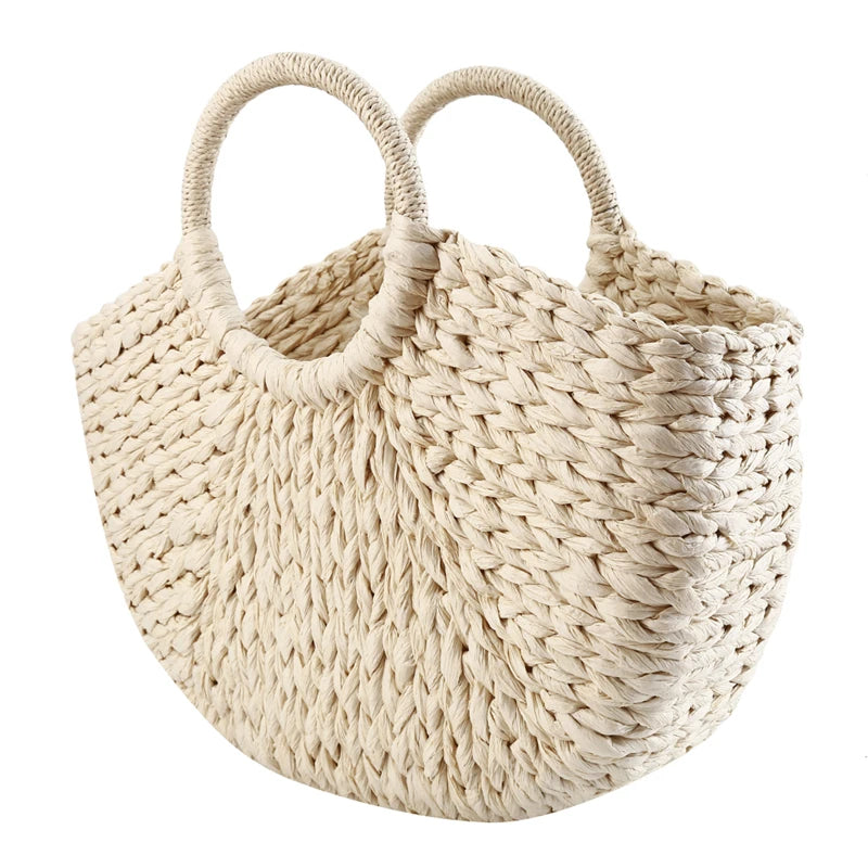 Bolsa de Palha Rattan - Feito a mão