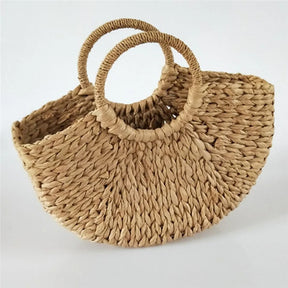 Bolsa de Palha Rattan - Feito a mão