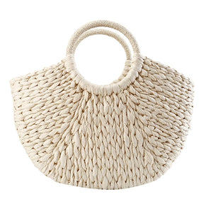 Bolsa de Palha Rattan - Feito a mão