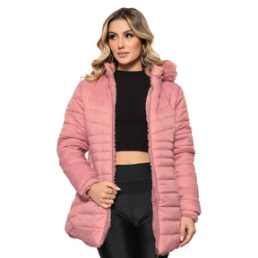 Jaqueta Puffer Feminina Dupla Face