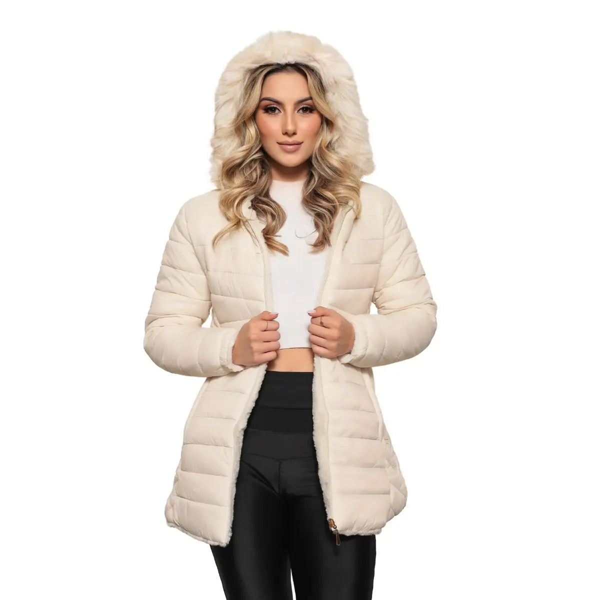 Jaqueta Puffer Feminina Dupla Face