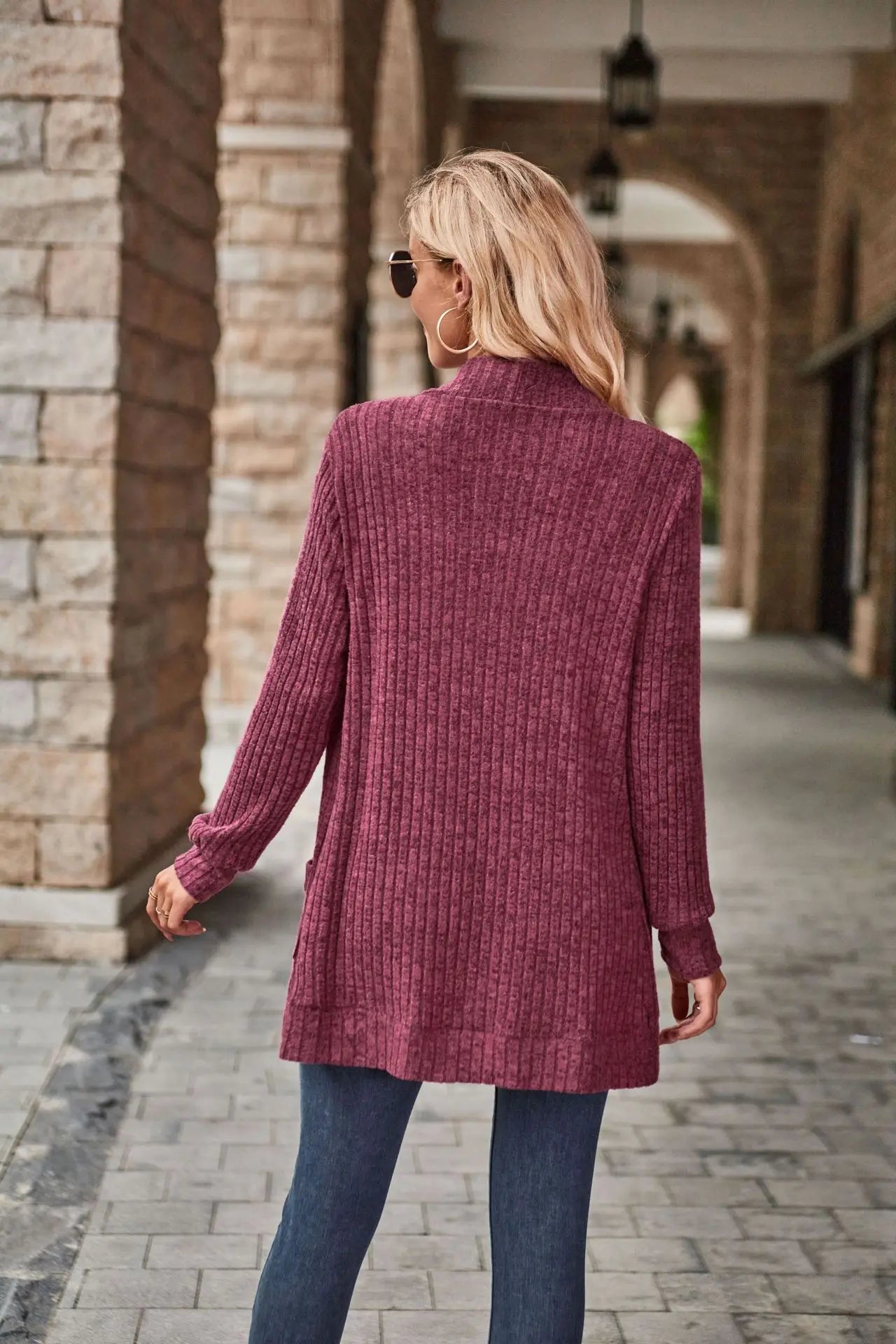 Casaco Cardigan Feminino em Tricô