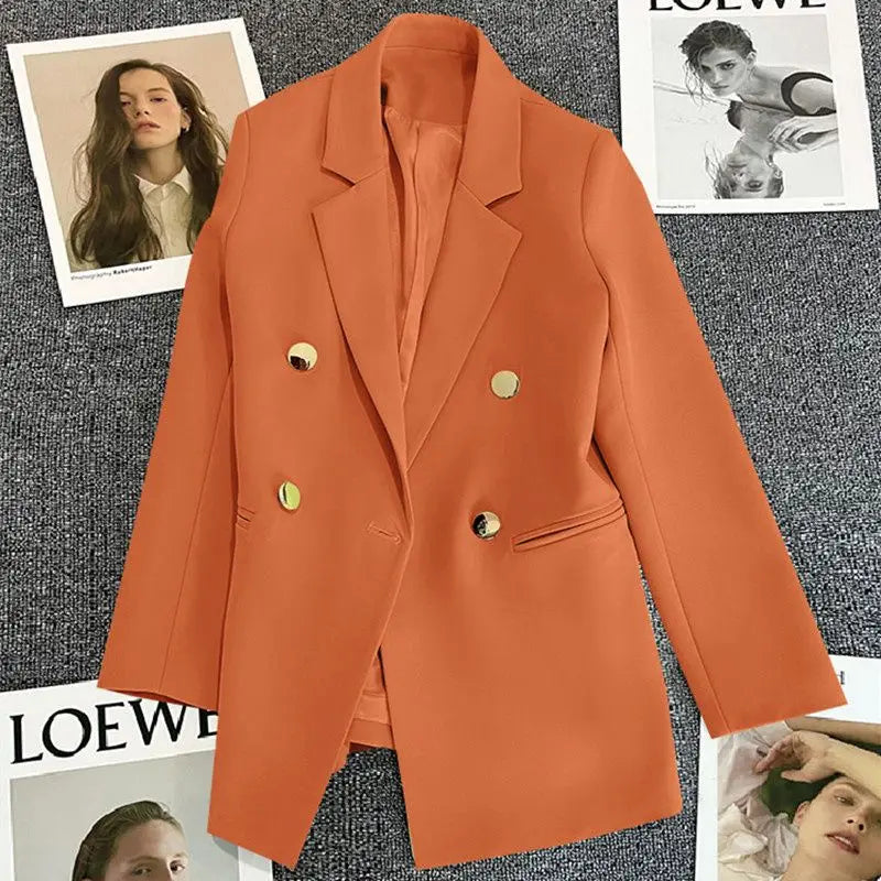 Blazer Feminino Casual Bolero com Botao Metálico