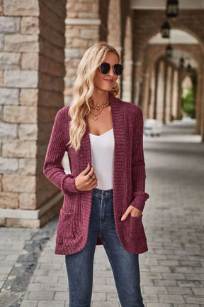 Casaco Cardigan Feminino em Tricô