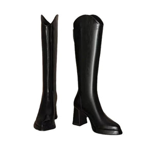 Botas Feminina de Couro Zaffira Cano longo