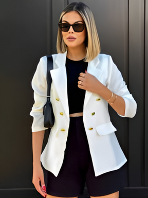 Blazer Slim Feminino Alfaiataria com Botao