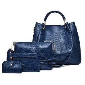 Conjunto Bolsa Fashion Croco Diva